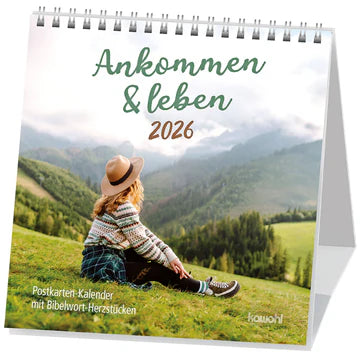 Ankommen & leben 2026 (Postkartenkalender)