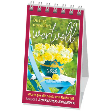 Du bist unendlich wertvoll 2026 (Aufkleber-Kalender)