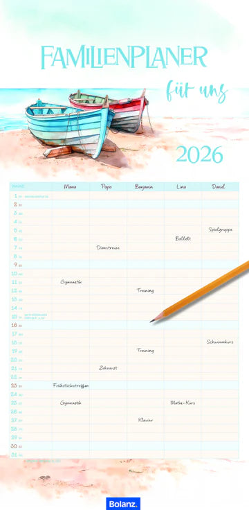 Familienplaner für uns 2026 (Familienplaner)