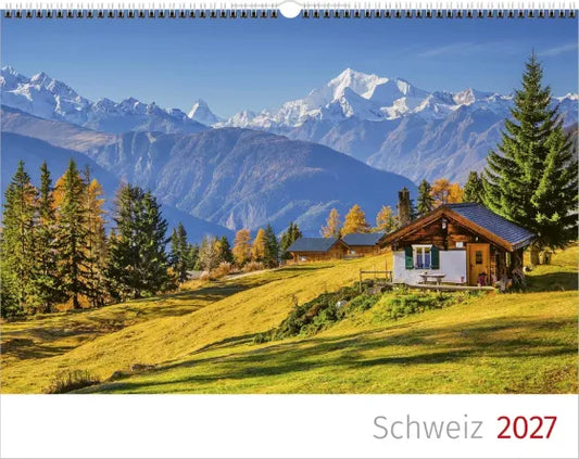 Schweiz 2027 - deutsche Ausgabe (Wandkalender)