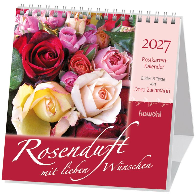 Rosenduft mit lieben Wünschen 2027 (Postkartenkalender)
