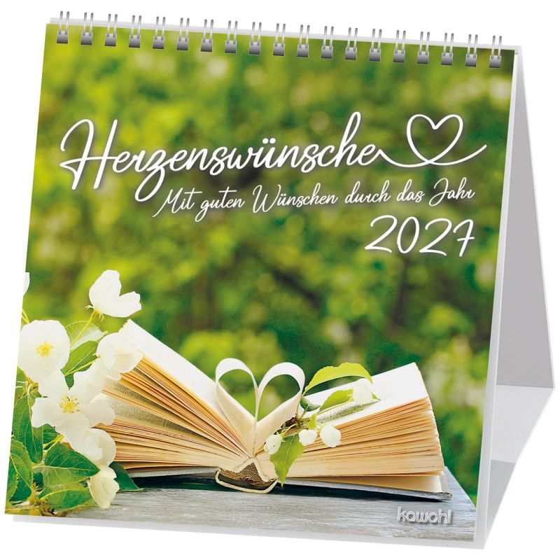 Herzenswünsche 2027 (Postkartenkalender) 16x16cm
