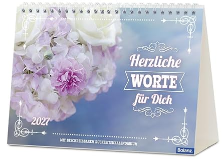 Herzliche Worte für Dich 2027 (Panorama-Aufstellkalender)