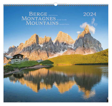 Berge - Montagnes - Mountains 2024 (Wandkalender) in 3 Sprachen (deutsch/englisch/französisch)