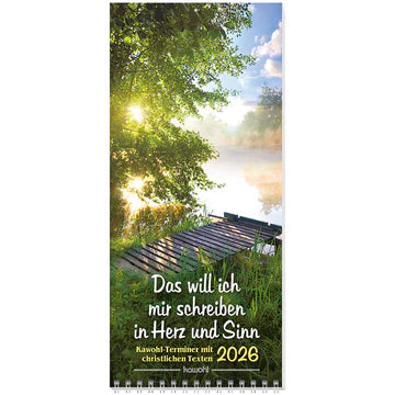 Das will ich mir schreiben in Herz und Sinn 2026 (Terminkalender)