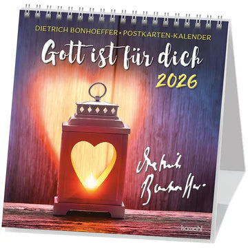 Gott ist für dich 2026 (Postkartenkalender) 16x16cm
