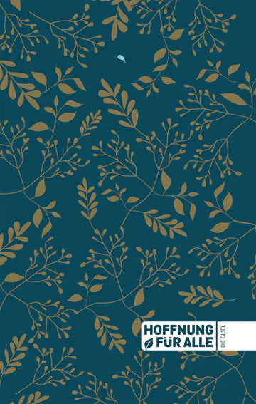 Hoffnung für alle. Die Bibel. - "Golden Leaves / Blue Edition"