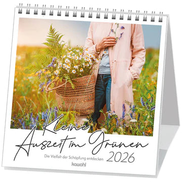 Kleine Auszeit im Grünen 2026 Postkarten-Kalender 16x16cm