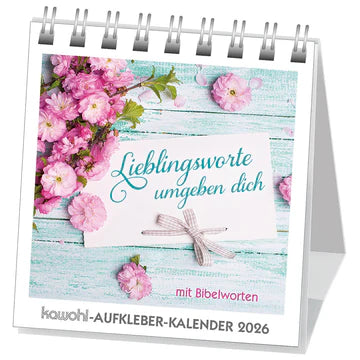 Lieblingsworte umgeben dich 2026 (Aufkleberkalender)