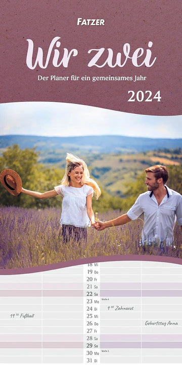 Wir zwei - Der Planer für ein gemeinsames Jahr 2024 (Wandplaner)
