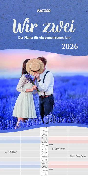Wir zwei - Der Planer für ein gemeinsames Jahr 2026 (Wandplaner)