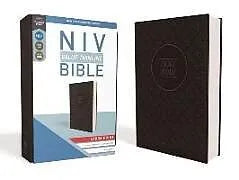 NIV Bible Large Print Gray/Black