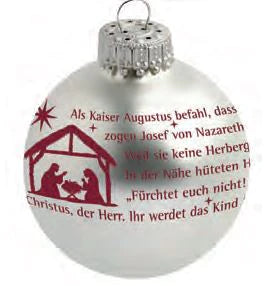 Weihnachtsgeschichte - Christbaumkugel